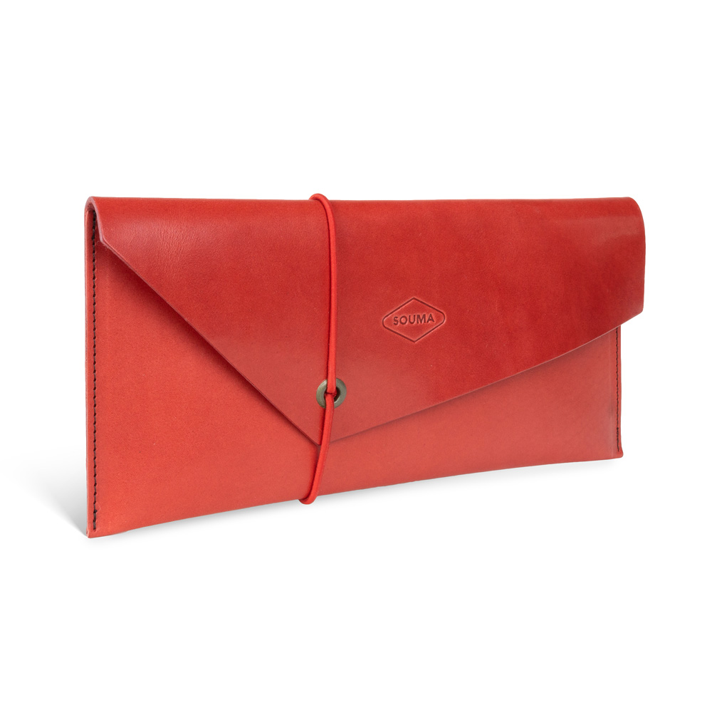 Dámské psaníčko Souma Leather José červené