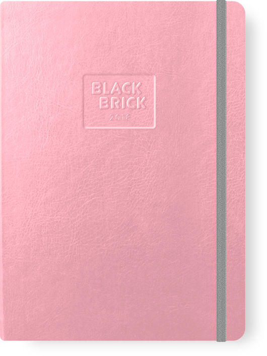 Růžový diář Black Brick (Martezi.cz)