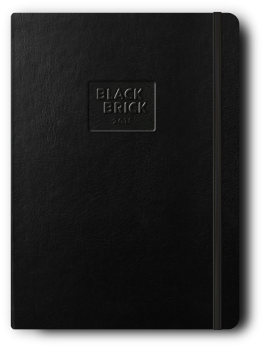Diář A5 Black Brick 2020 černý