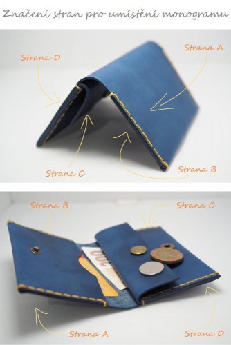 MontMat kožená peněženka WEENY (22 barev) - Volba barvy: 8-modrá