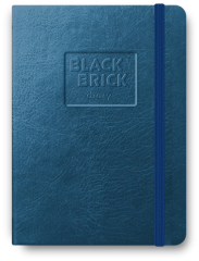 Diář kapesní A6 nedatovaný Black Brick metalicky modrý