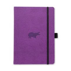 Zápisník Dingbats A5+ Wildlife Purple Hippo LINKOVANÝ