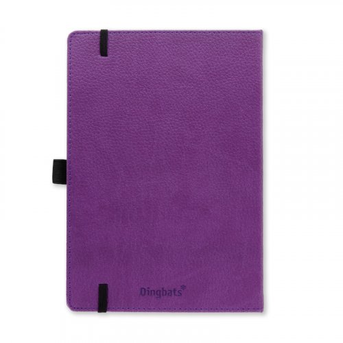 Zápisník Dingbats A5+ Wildlife Purple Hippo TEČKOVANÝ