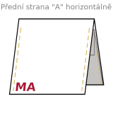 Přední strana A horizontálně: dole vlevo