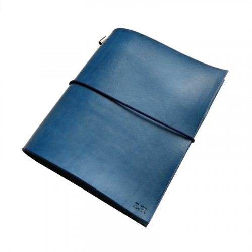 Kožený zápisník AMERIGO A5 (výběr 22 barev) - Volba barvy: 8-modrá