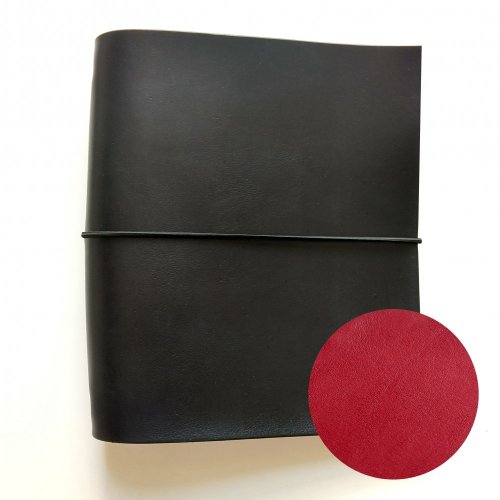 Kožený zápisník MARCO A5 (výběr 22 barev) - Volba barvy: 5-červená