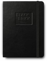 Diář kapesní A6 nedatovaný Black Brick černý