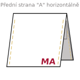 Přední strana A horizontálně: dole vpravo