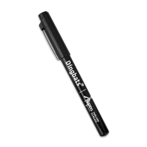 Popisovač Dingbats Ātopen Fineliner - 0,5 mm Černá