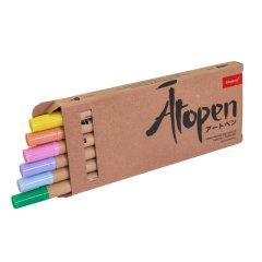 Psací pera Dingbats Ātopen 6-Pack s dvojím hrotem Fineliner/Brush Pens - Pastel