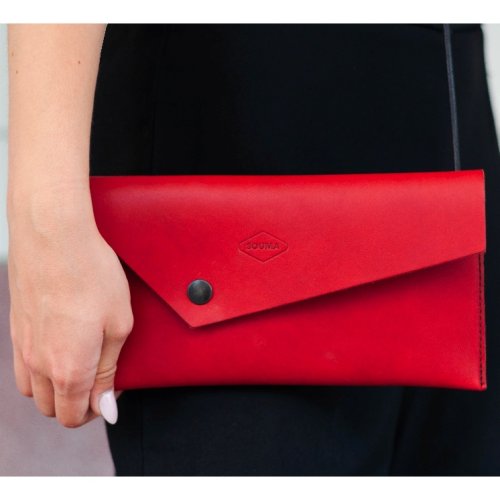 Dámské psaníčko Souma Leather Marc (více barvy) - Provedení: Koňak