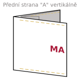 Přední strana A vertikálně: vpravo uprostřed
