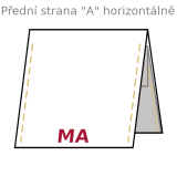 Přední strana A horizontálně: dole uprostřed