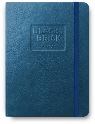 Diář kapesní A6 nedatovaný Black Brick metalicky modrý - Barva: Zelená