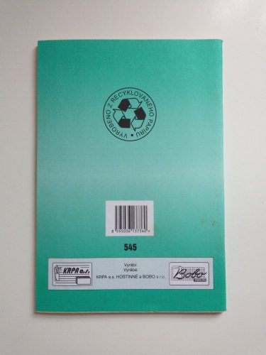 Sešit BOBO 545 eco (ušpiněná obálka)