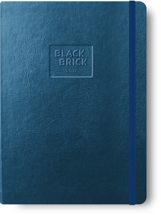 Modrý diář Black Brick (Martezi.cz)